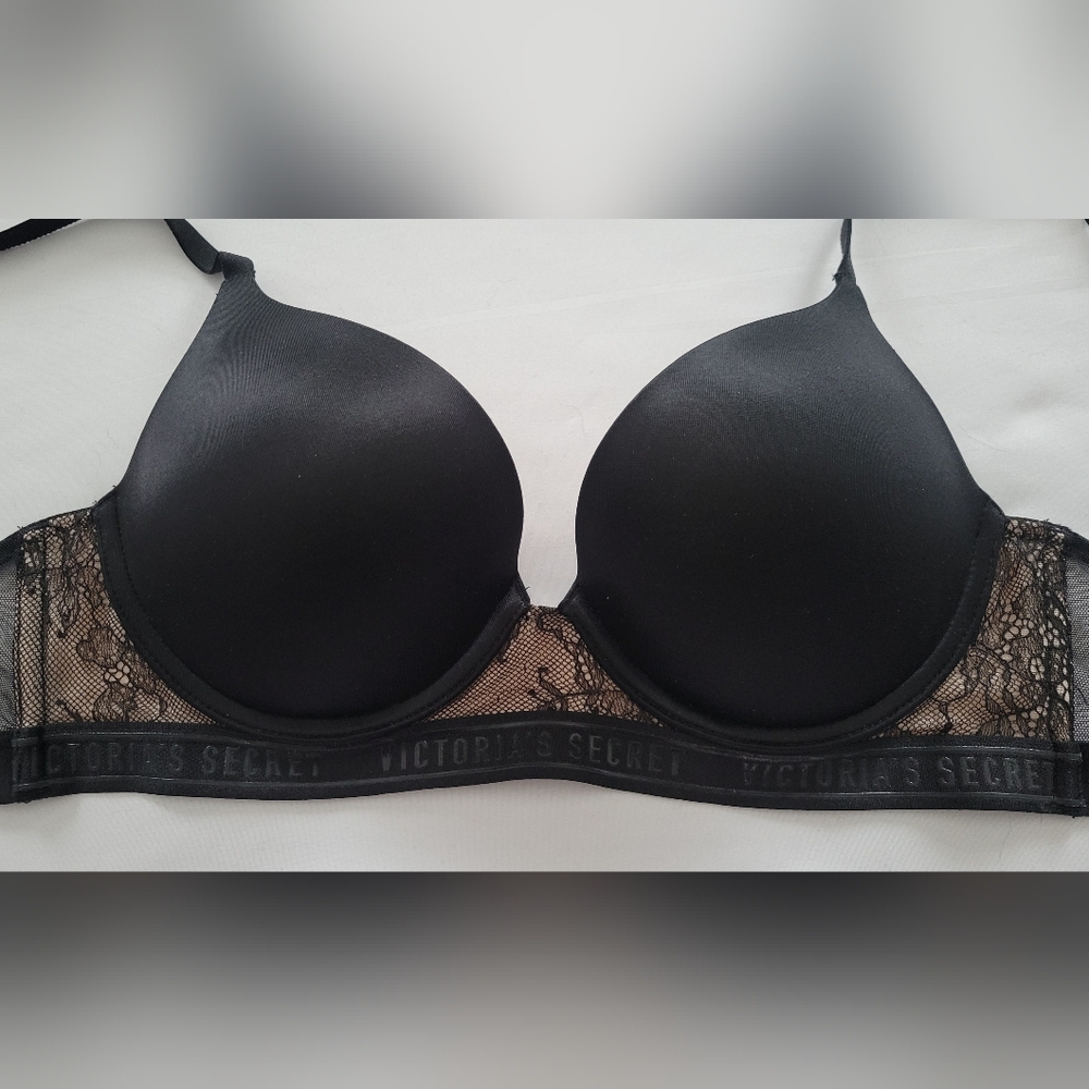 VS Very Sexy Push Up Black Lace Bra